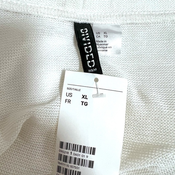 NEWH&M White Long Open-Front Cardigan - Picture 2 of 5